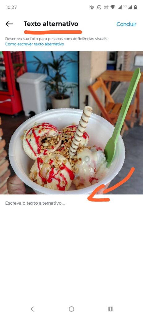 Por que seus posts do Instagram não aparecem no Google? 4 Configurar texto alternativo passo 3